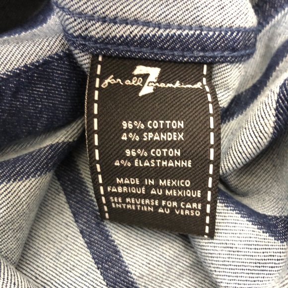NWT 7 for all mankind strip denim dress - Picture 7 of 8